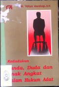 KEDUDUKAN JANDA, DUDA DAN ANAK ANGKAT DALAM HUKUM ADAT TAHUN 1993