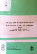 HUKUM JAMINAN DI INDONESIA POKOK-POKOK HUKUM JAMINAN DAN JAMINAN PERORANGAN TAHUN 1980