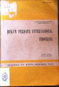 HUKUM PERDATA INTERNASIONAL INDONESIA JILID KEDUA BAGIAN KELIMA BUKU KE ENAM TAHUN 1969