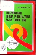 PERKEMBANGAN HUKUM PERDATA/ADAT SEJAK TAHUN 1960 (TAHUN 1983)
