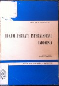 HUKUM PERDATA INTERNASIONAL INDONESIA JILID KEDUA BAGIAN PERTAMA TAHUN 1972