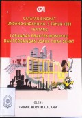 CATATAN SINGKAT UNDANG-UNDANG NOMOR 5 TAHUN 1999 TENTANG LARANGAN PRAKTEK MONOPOLI DAN PERSAINGAN USAHA TIDAK SEHAT TAHUN 2000